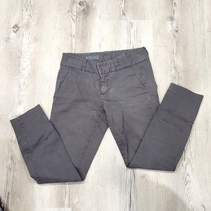 J.Crew Andie Chino in Mid Grey, Clasp Fly, Slim Ankle Length, Cotton/Spandex